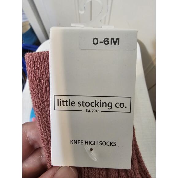 baby girl lot of 5 boutique socks tights and knee highs misc sizes - Picture 2 of 9